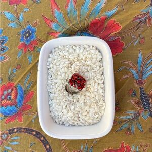 Costume ring with red stones